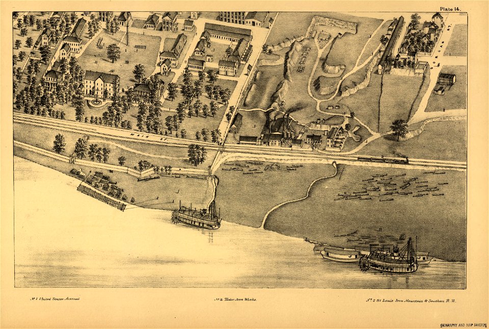 Pictorial St. Louis, the great metropolis of the Mississippi valley; a topographical survey drawn in perspective A.D. 1875, LOC rc01001392-18