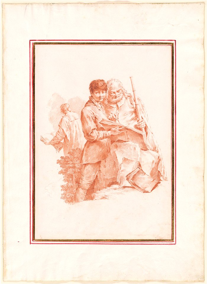 Piazzetta - A Young Boy Holding a Book for an Old Man, 1961.1281