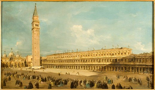 Piazza San Marco in Venice (Giacomo Guardi & Francesco Guardi) - Nationalmuseum - 22880