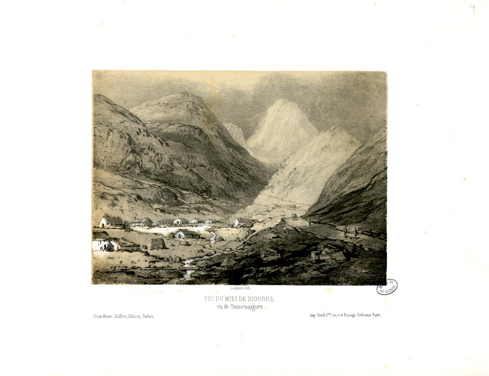 Pic du Midi de Bigorre, vu de Tramesaygues - Fonds Ancely - B315556101 A LALANNE 2 022