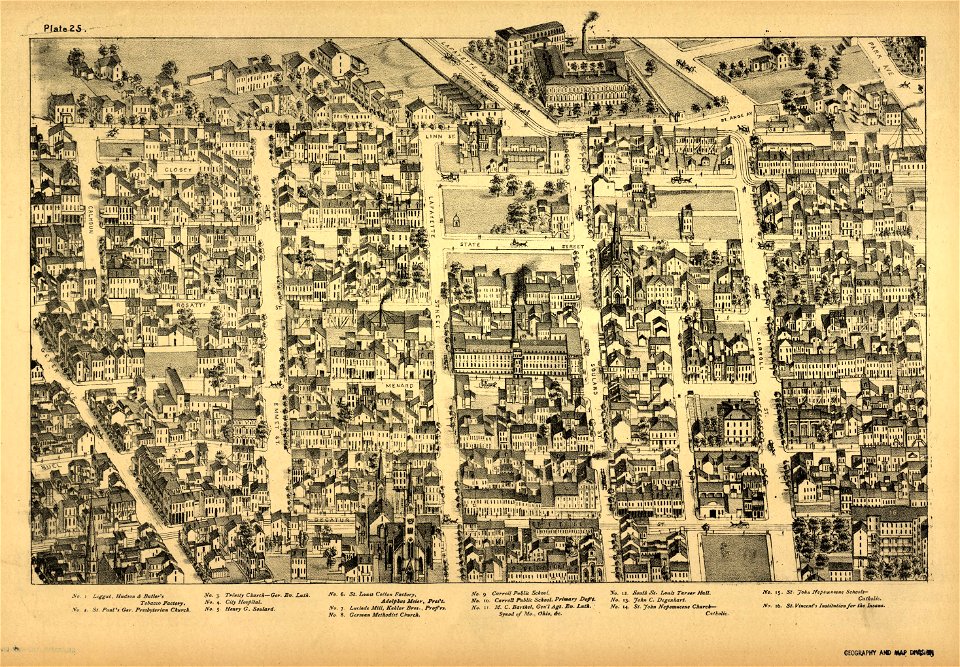 Pictorial St. Louis, the great metropolis of the Mississippi valley; a topographical survey drawn in perspective A.D. 1875, LOC rc01001392-29