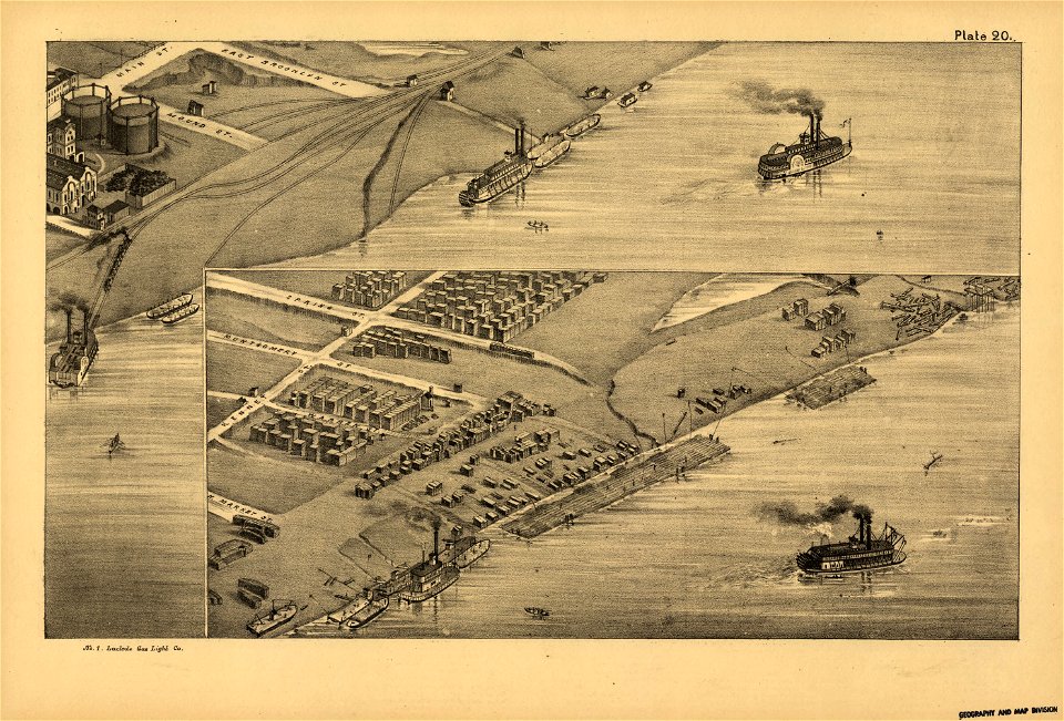 Pictorial St. Louis, the great metropolis of the Mississippi valley; a topographical survey drawn in perspective A.D. 1875, LOC rc01001392-24