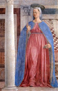 Piero della Francesca - 10. Annunciation (detail) - WGA17581. Free illustration for personal and commercial use.