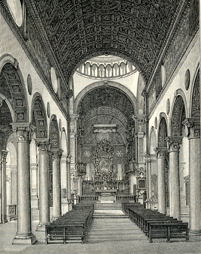 Piacenza interno della chiesa di San Sisto