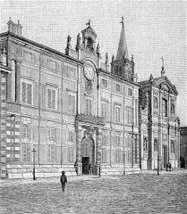 Piazza di Pieve di Cento (xilografia)