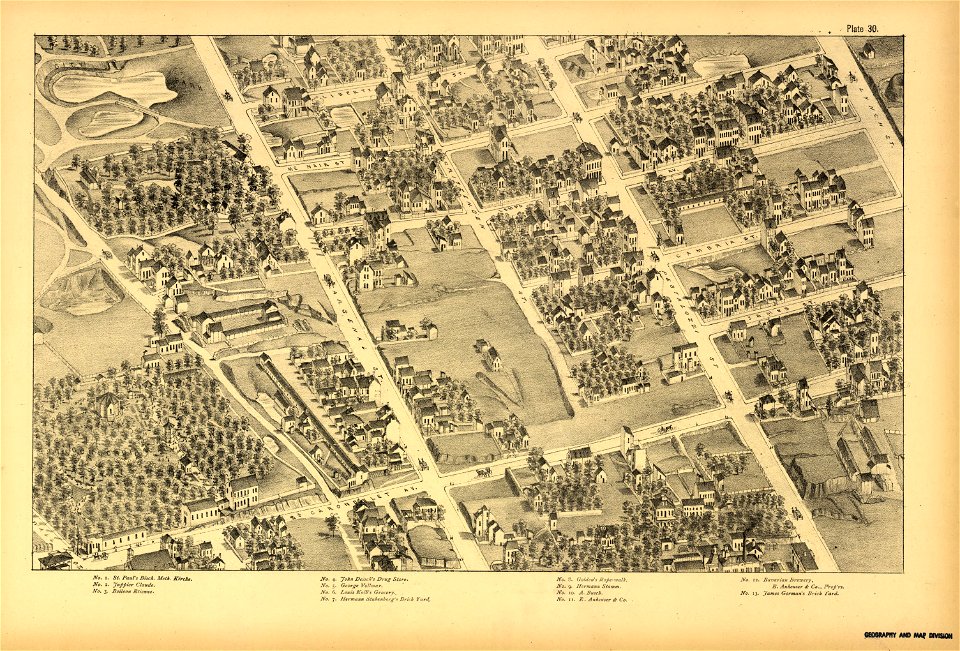 Pictorial St. Louis, the great metropolis of the Mississippi valley; a topographical survey drawn in perspective A.D. 1875, LOC rc01001392-34