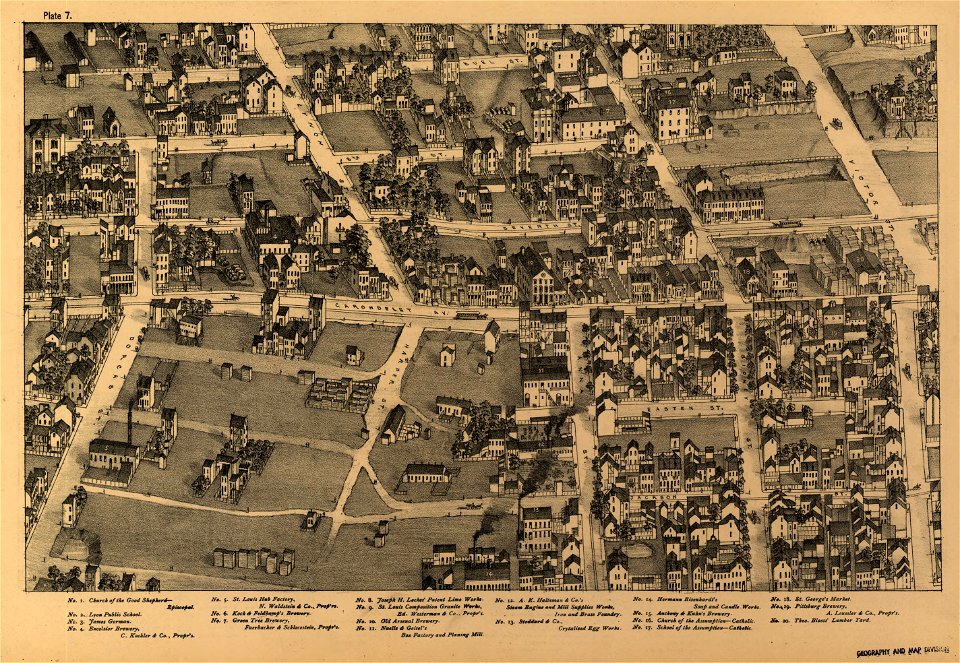 Pictorial St. Louis, the great metropolis of the Mississippi valley; a topographical survey drawn in perspective A.D. 1875, LOC rc01001392-11