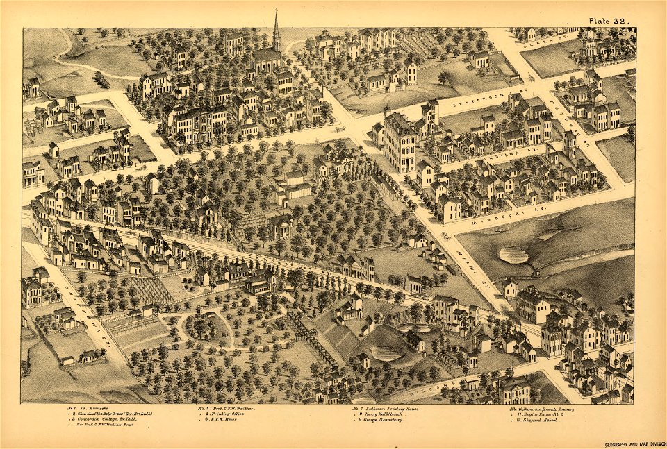 Pictorial St. Louis, the great metropolis of the Mississippi valley; a topographical survey drawn in perspective A.D. 1875, LOC rc01001392-36