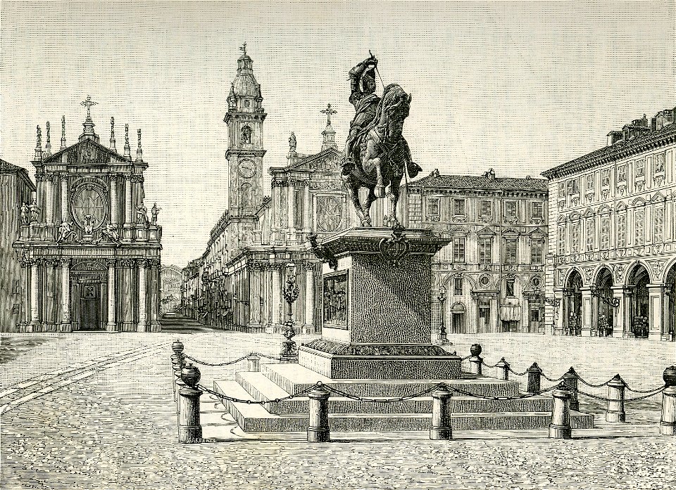Piazza San Carlo e monumento a Emanuele Filiberto