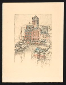 Picturesque New York twelve photogravures from monotypes by C.F.W Mielatz. (No. 10), Coenties slip in 1891 - Mielatz 1905. LCCN2017651520