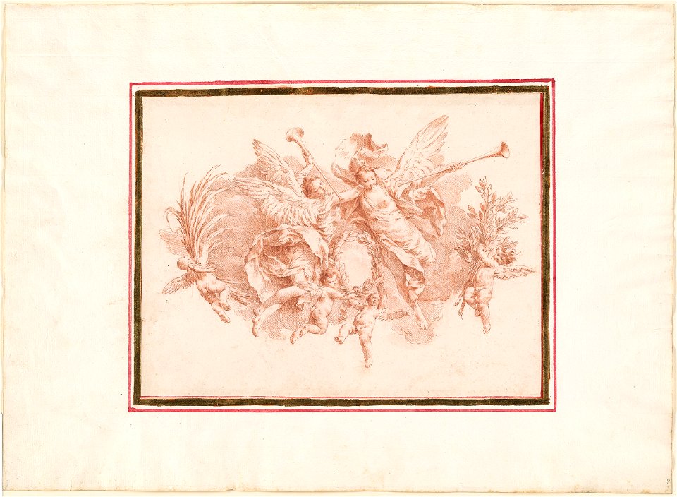 Piazzetta - Trumpet Bearing Angels and Putti, 1961.1230