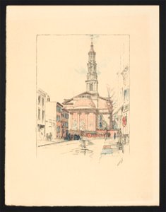 Picturesque New York twelve photogravures from monotypes by C.F.W Mielatz. (No. 3), St. John's Chapel - Mielatz 1904. LCCN2017651513