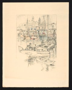 Picturesque New York twelve photogravures from monotypes by C.F.W Mielatz. (No. 2), Oyster market, West Street - Mielatz 1902. LCCN2017651512