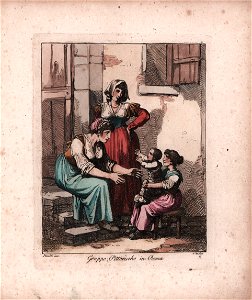Picturesque group in Rome (1810) - Bartolomeo Pinelli