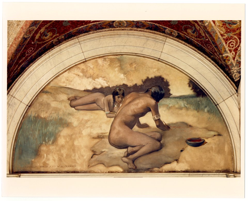 Picture Writing mural in Evolution of the Book series, by John W. Alexander. Library of Congress Thomas Jefferson Building, Washington, D.C. LCCN2005675757