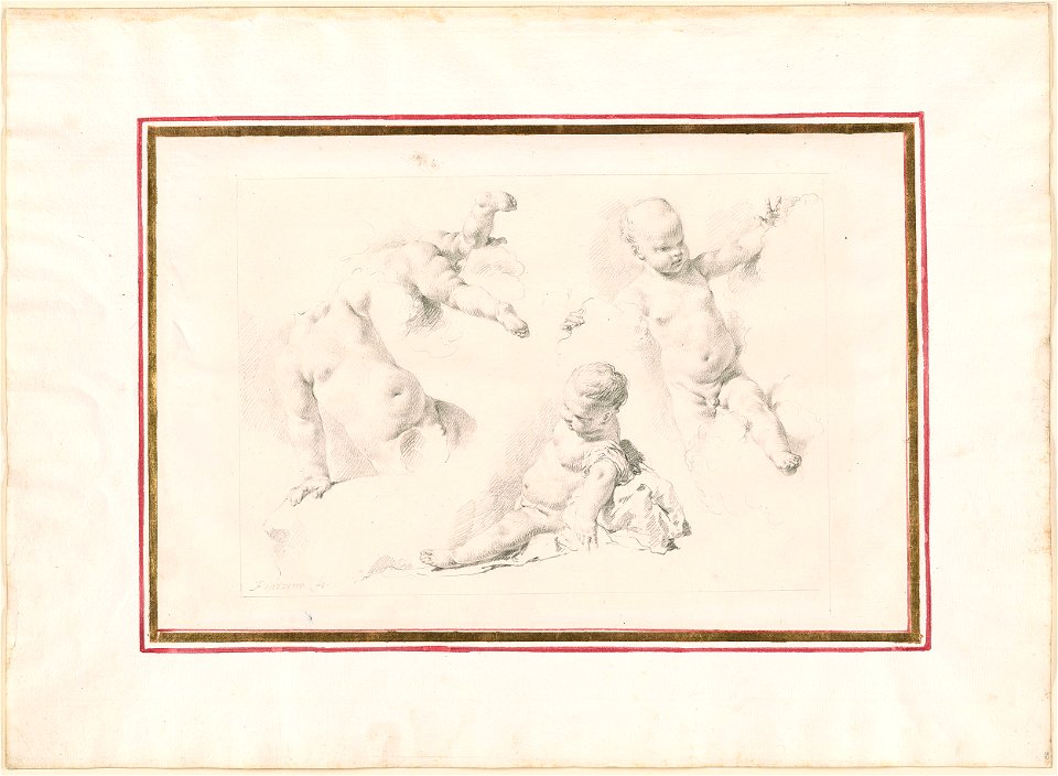 Piazzetta - Four Studies of Putti, 1961.1259