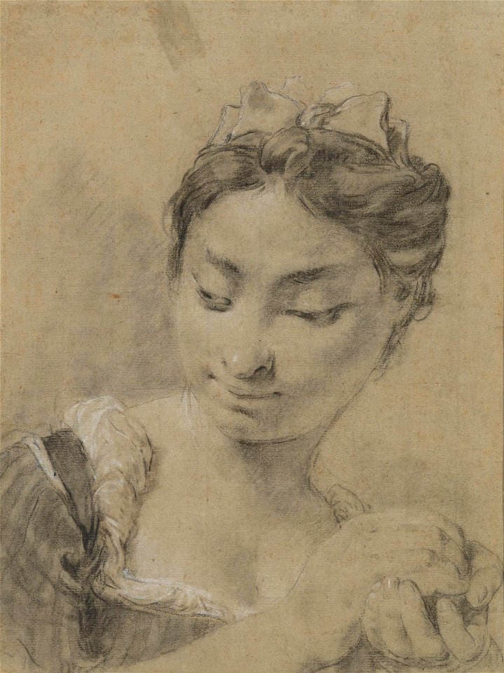 Piazzetta - Head of a woman, c. 1742, 1278.990-3