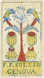 Piedmontese tarot deck - Solesio - 1865 - 2 of Cups