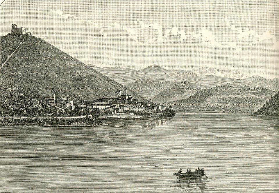 Piediluco veduta del paese e del lago