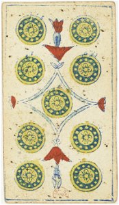 Piedmontese tarot deck - Solesio - 1865 - 9 of Coins
