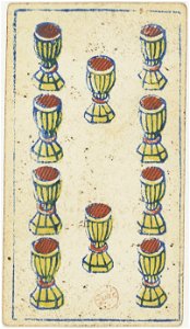 Piedmontese tarot deck - Solesio - 1865 - 10 of Cups