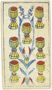 Piedmontese tarot deck - Solesio - 1865 - 7 of Cups