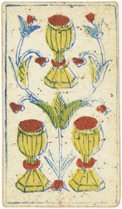 Piedmontese tarot deck - Solesio - 1865 - 3 of Cups