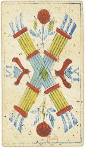 Piedmontese tarot deck - Solesio - 1865 - 6 of Batons