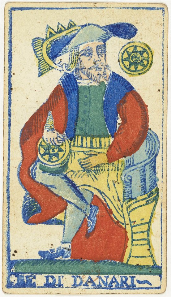 Piedmontese tarot deck - Solesio - 1865 - King of Coins