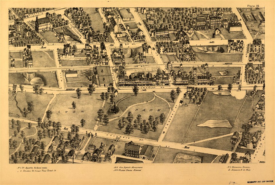 Pictorial St. Louis, the great metropolis of the Mississippi valley; a topographical survey drawn in perspective A.D. 1875, LOC rc01001392-14