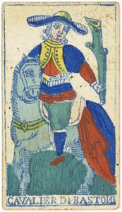 Piedmontese tarot deck - Solesio - 1865 - Knight of Batons