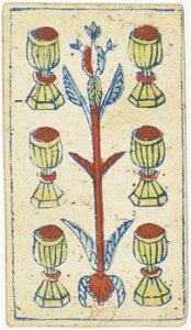 Piedmontese tarot deck - Solesio - 1865 - 6 of Cups