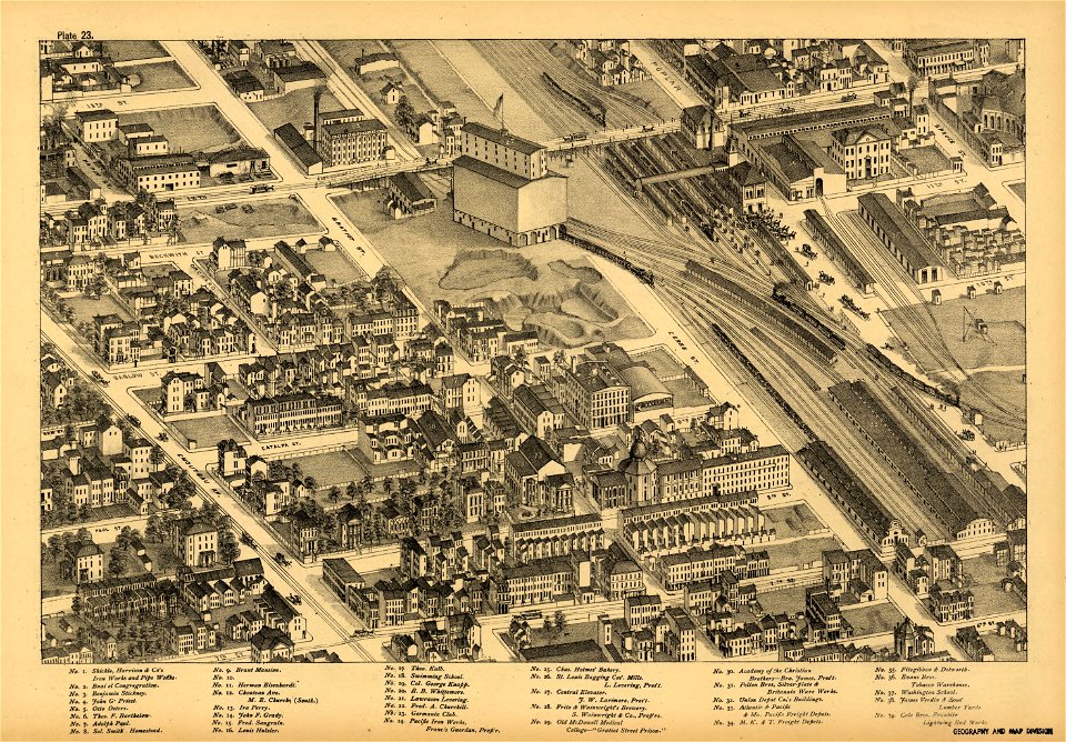 Pictorial St. Louis, the great metropolis of the Mississippi valley; a topographical survey drawn in perspective A.D. 1875, LOC rc01001392-27