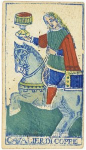 Piedmontese tarot deck - Solesio - 1865 - Knight of Cups