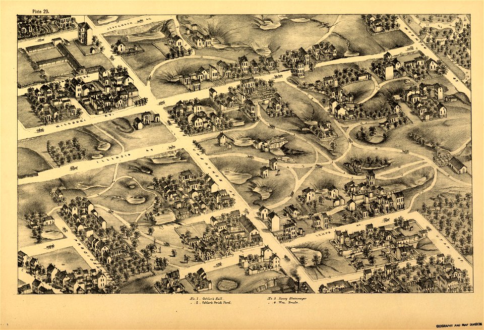 Pictorial St. Louis, the great metropolis of the Mississippi valley; a topographical survey drawn in perspective A.D. 1875, LOC rc01001392-33