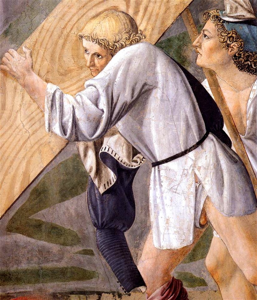 Piero della Francesca - 3. Burial of the Holy Wood (detail) - WGA17505