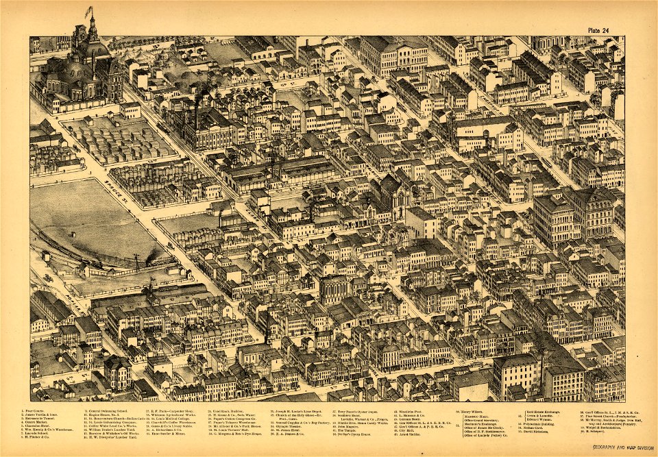 Pictorial St. Louis, the great metropolis of the Mississippi valley; a topographical survey drawn in perspective A.D. 1875, LOC rc01001392-28