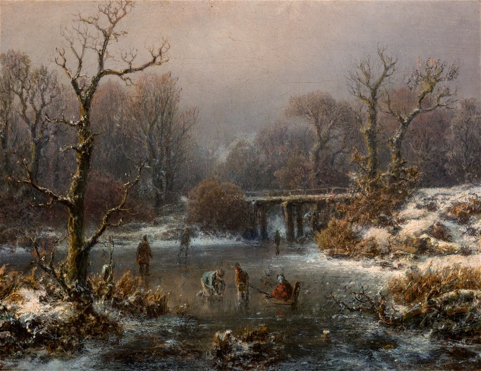 August Piepenhagen - Eisbahn (Winterlandschaft)