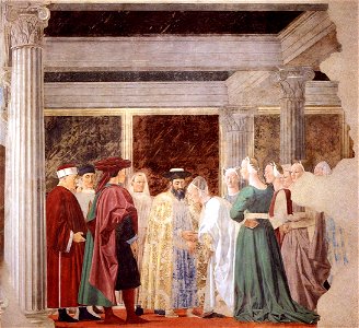 Piero della Francesca - 2b. Meeting between the Queen of Sheba and King Solomon - WGA17497