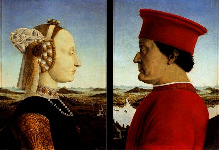 Piero, Double portrait of the Dukes of Urbino 03