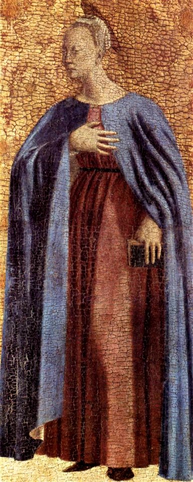 Piero della Francesca - Polyptych of the Misericordia - Virgin Annunciate - WGA17453