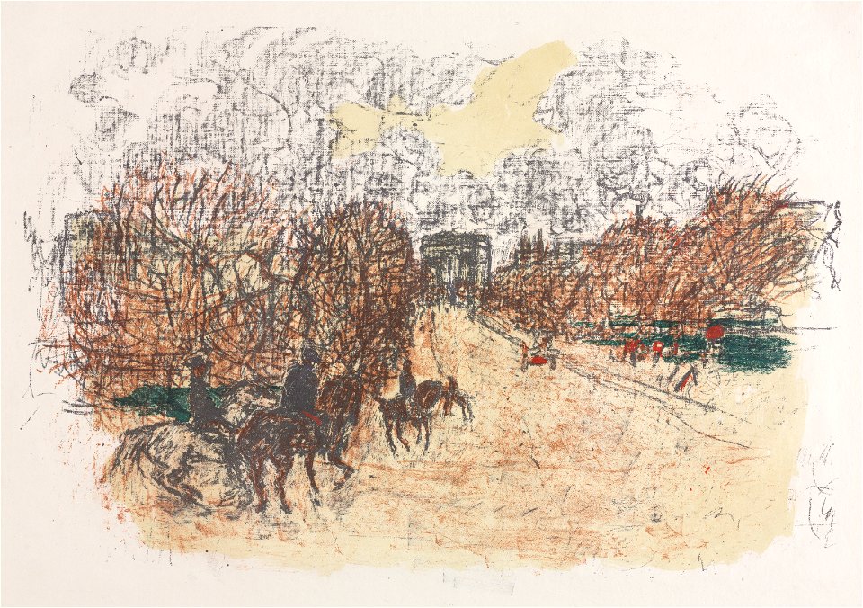 Pierre Bonnard (French, 1867-1947), Published by Ambroise Vollard, Printed by Auguste Clot - Some Aspects of Paris Life, The Arc de Triomphe - 1948.156.12 - Cleveland Museum of Art
