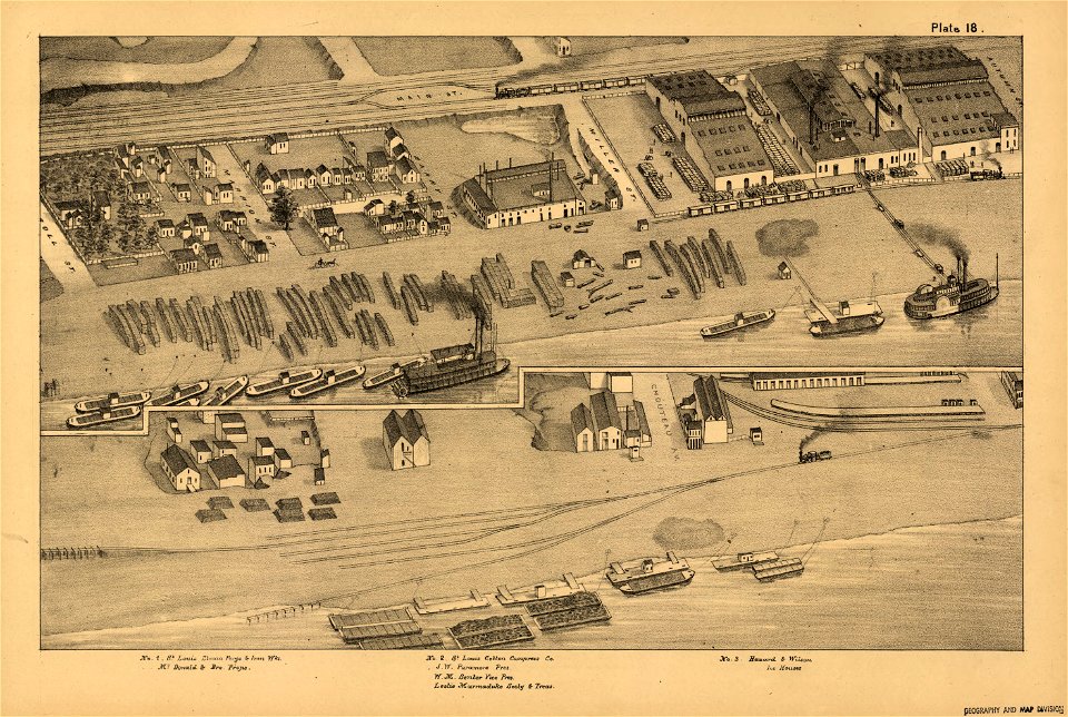 Pictorial St. Louis, the great metropolis of the Mississippi valley; a topographical survey drawn in perspective A.D. 1875, LOC rc01001392-22