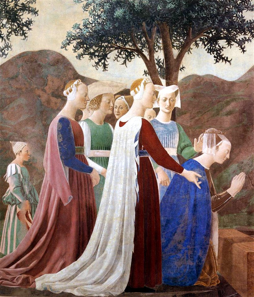 Piero della Francesca - 2a. Procession of the Queen of Sheba (detail) - WGA17489