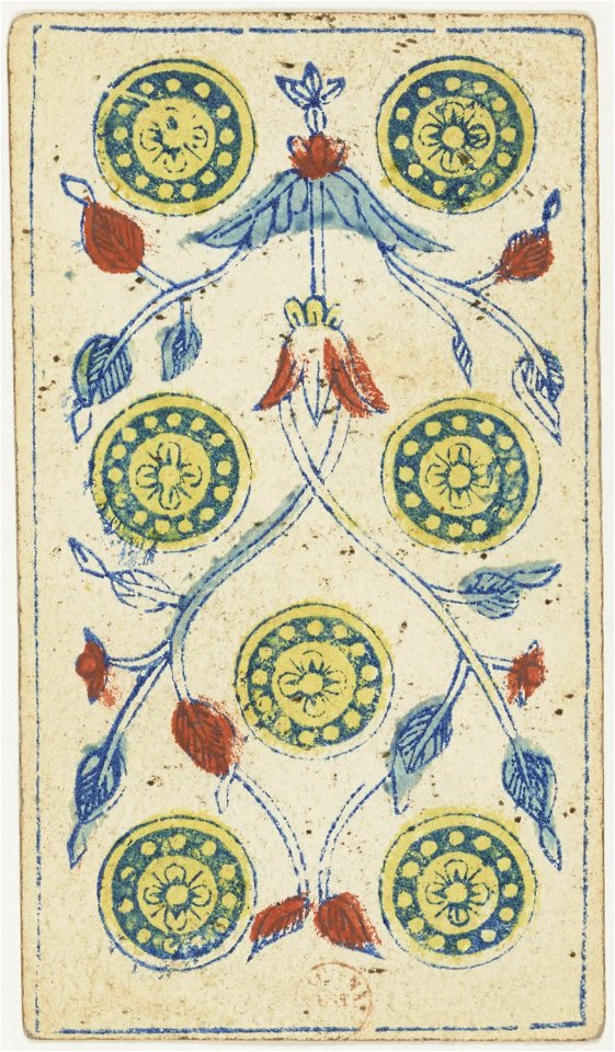 Piedmontese tarot deck - Solesio - 1865 - 7 of Coins