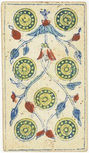Piedmontese tarot deck - Solesio - 1865 - 7 of Coins