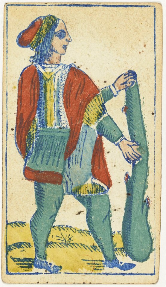 Piedmontese tarot deck - Solesio - 1865 - Jack of Batons