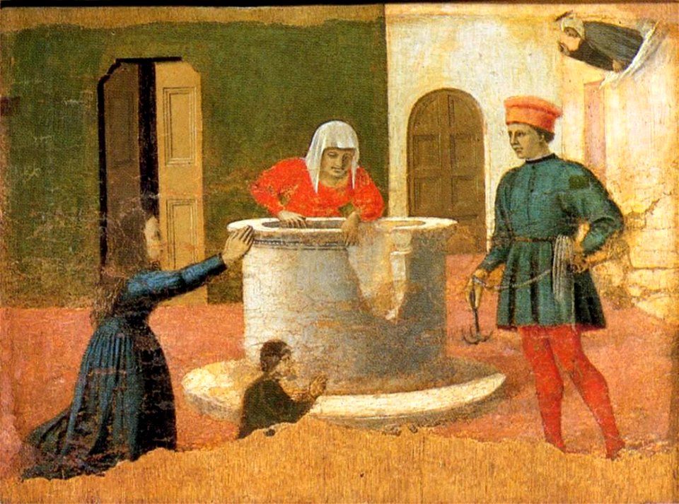 Piero della Francesca - Polyptych of St Anthony - St Elizabeth Saves a Boy - WGA17472