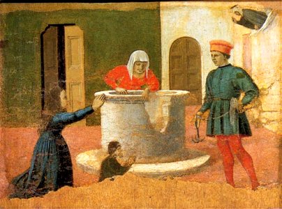 Piero della Francesca - Polyptych of St Anthony - St Elizabeth Saves a Boy - WGA17472