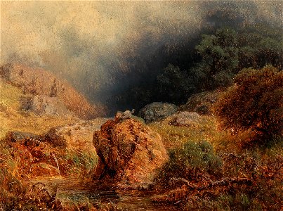 August Piepenhagen - Nahendes Unwetter in den Bergen